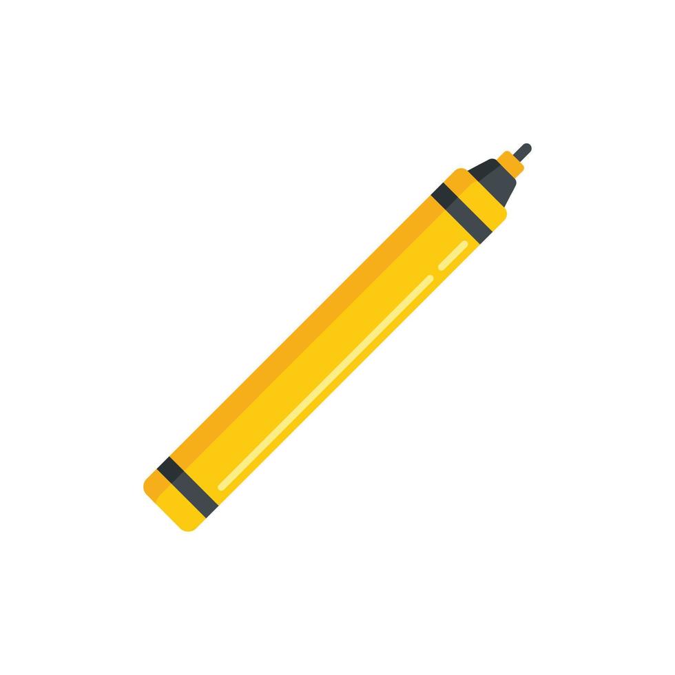 Artist pen icon flat vector. Brush kit vector