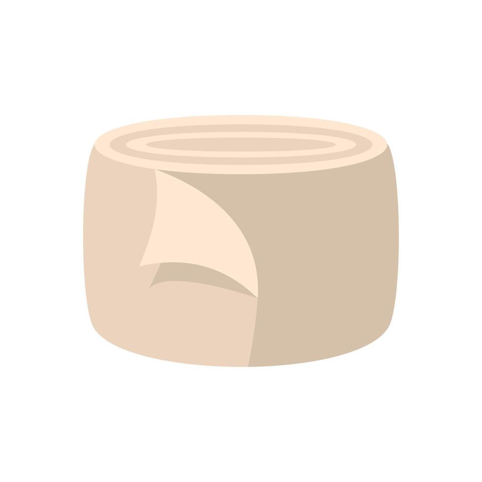 Bandage roll icon flat vector. Fracture hurt vector