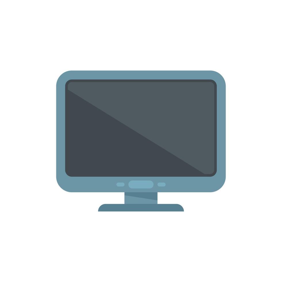 monitor de borde icono vector plano. computadora de escritorio