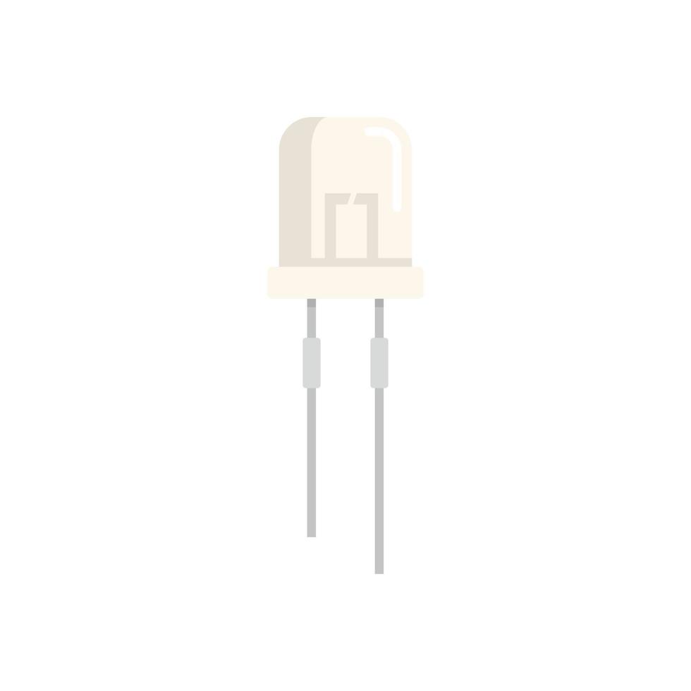 Detector diode icon flat vector. Led bulb vector