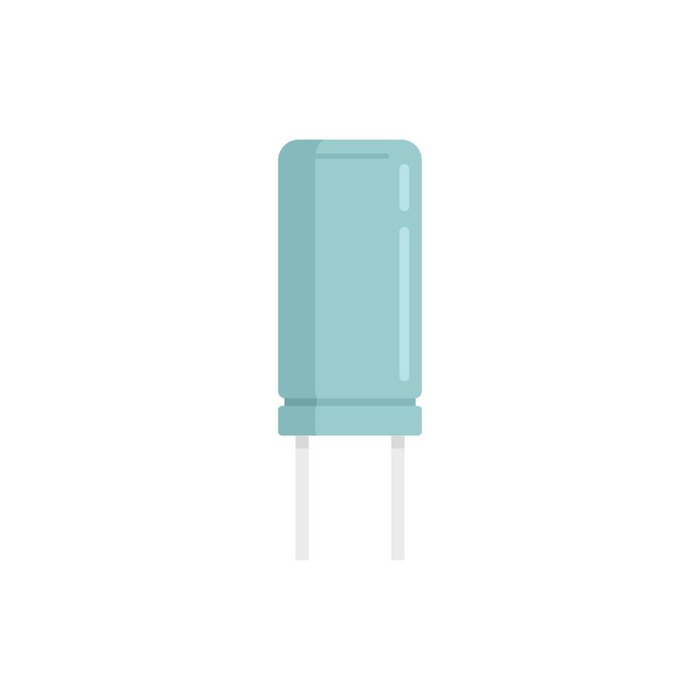 Ceramic capacitor icon flat vector. Component circuit vector