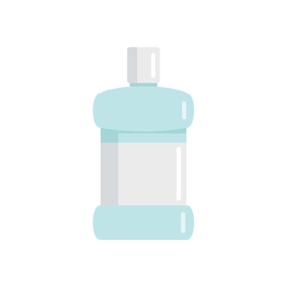 Hygiene mouthwash icon flat vector. Tooth bottle vector