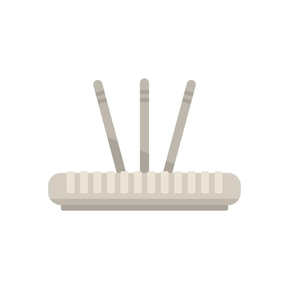 Ethernet modem icon flat vector. Wirelesss device vector