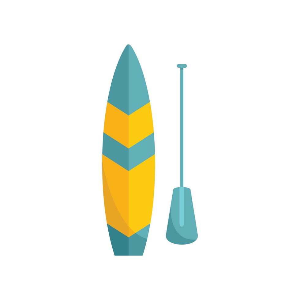 Sup stand up icon flat vector. Board surf vector