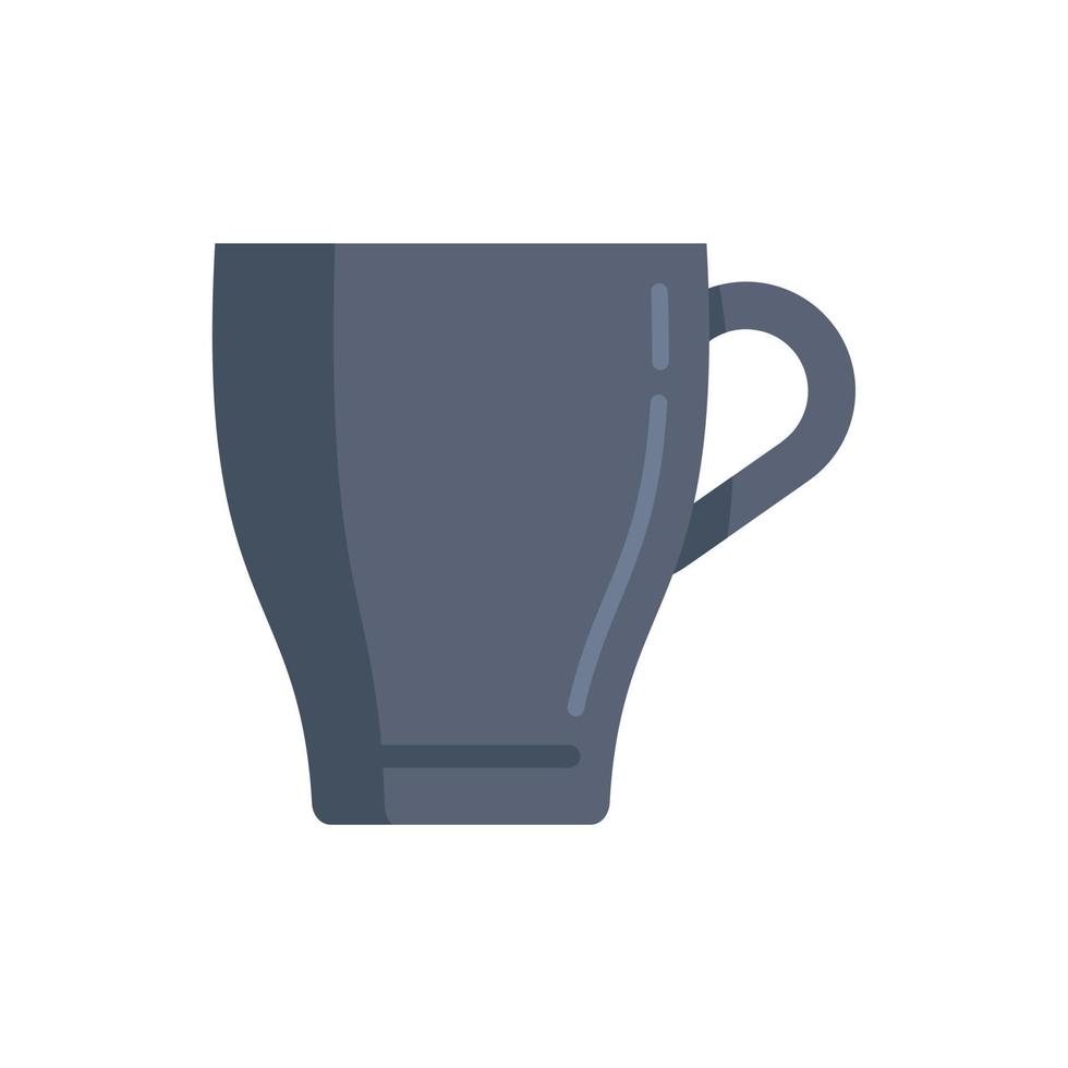 Break mug icon flat vector. Tea cup vector