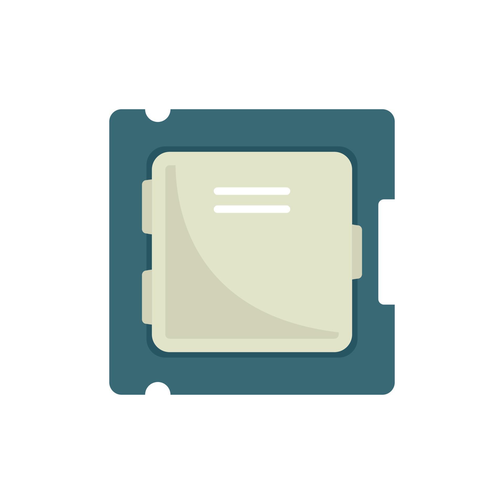 Processor chip icon flat vector. Circuit cpu 17336429 Vector Art at ...