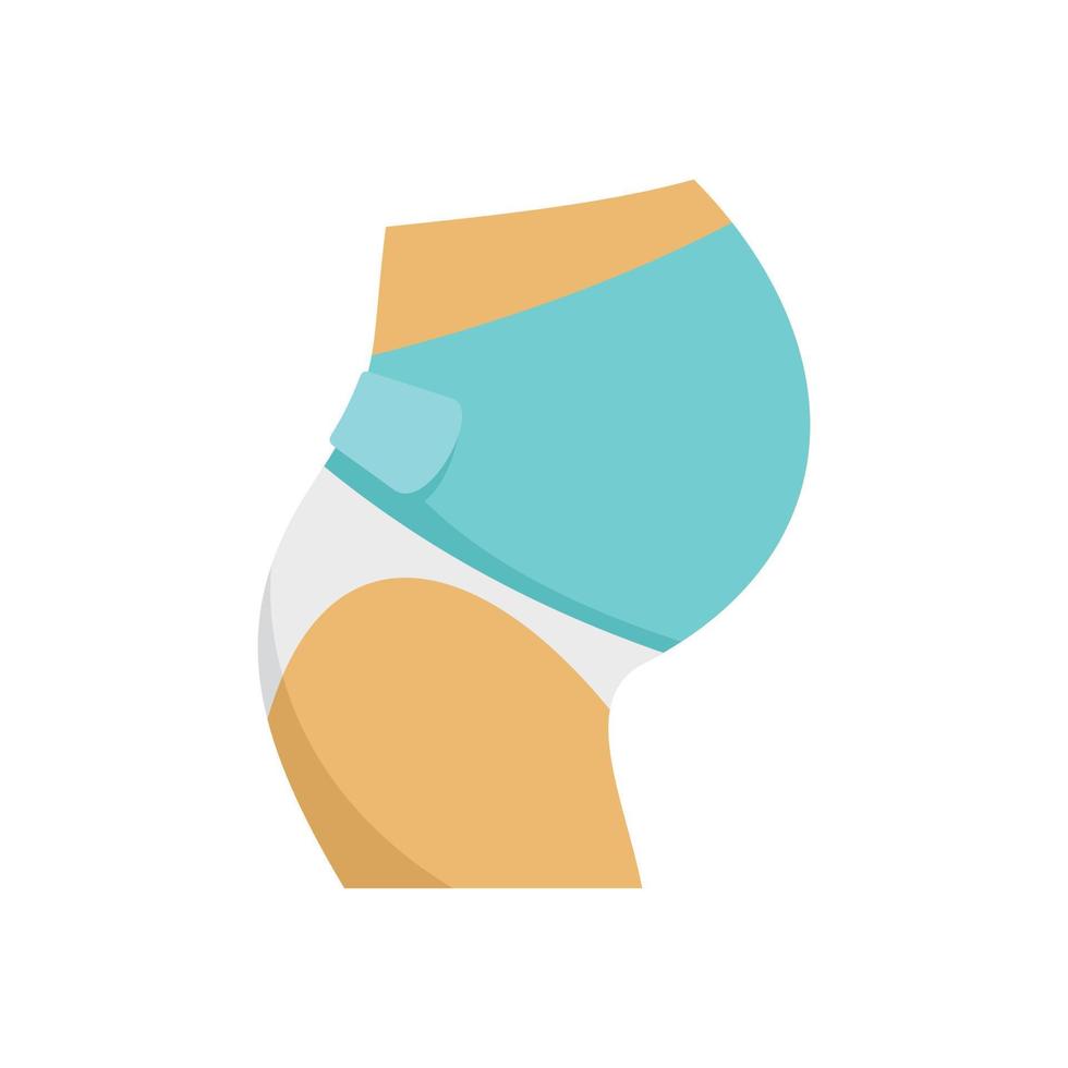 Pregnant woman bandage icon flat vector. Injury accident vector