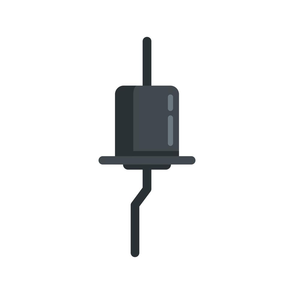 Panel diode icon flat vector. Semiconductor light vector