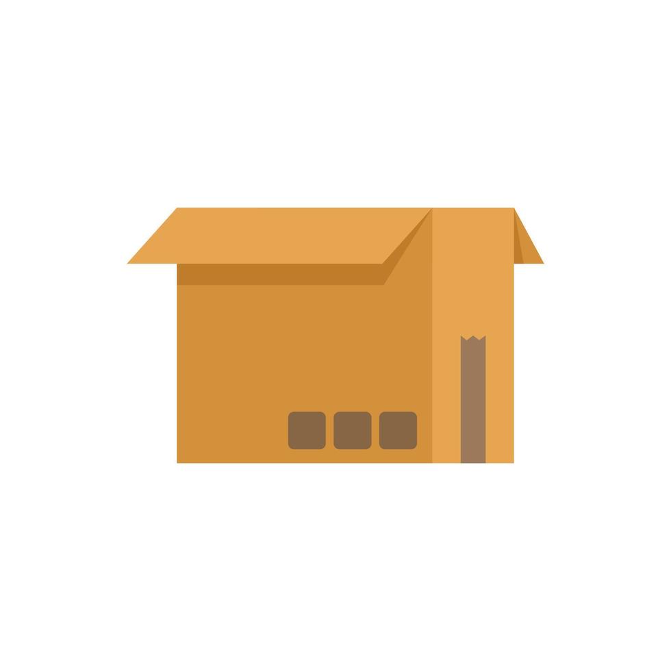 Project box icon flat vector. Storage box vector