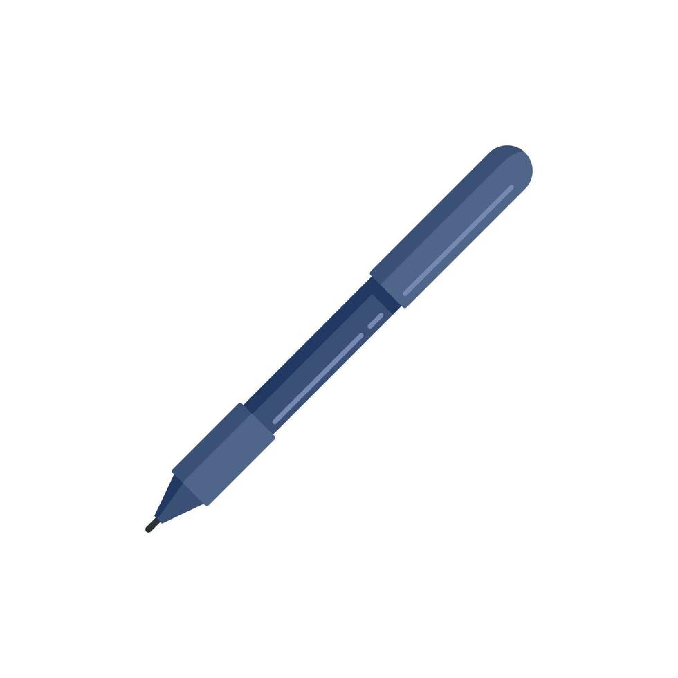 Stroke pencil icon flat vector. Nib tool vector