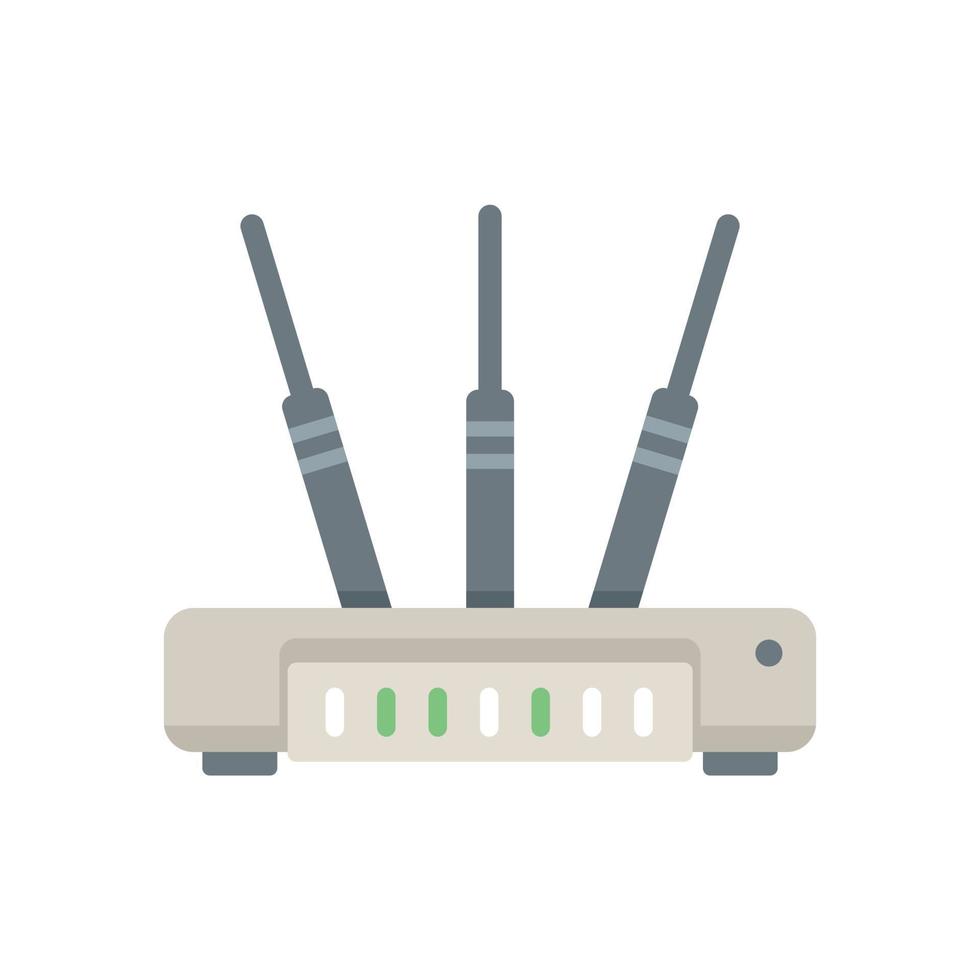 Computer modem icon flat vector. Wifi router vector