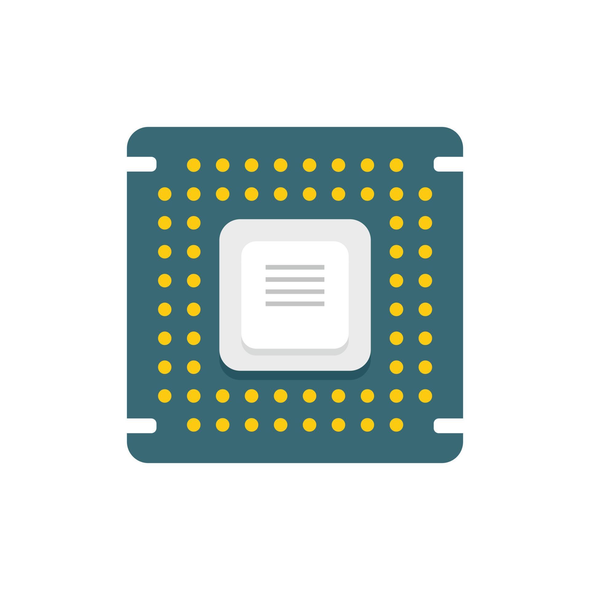 Processor icon flat vector. Cpu chip 17336472 Vector Art at Vecteezy