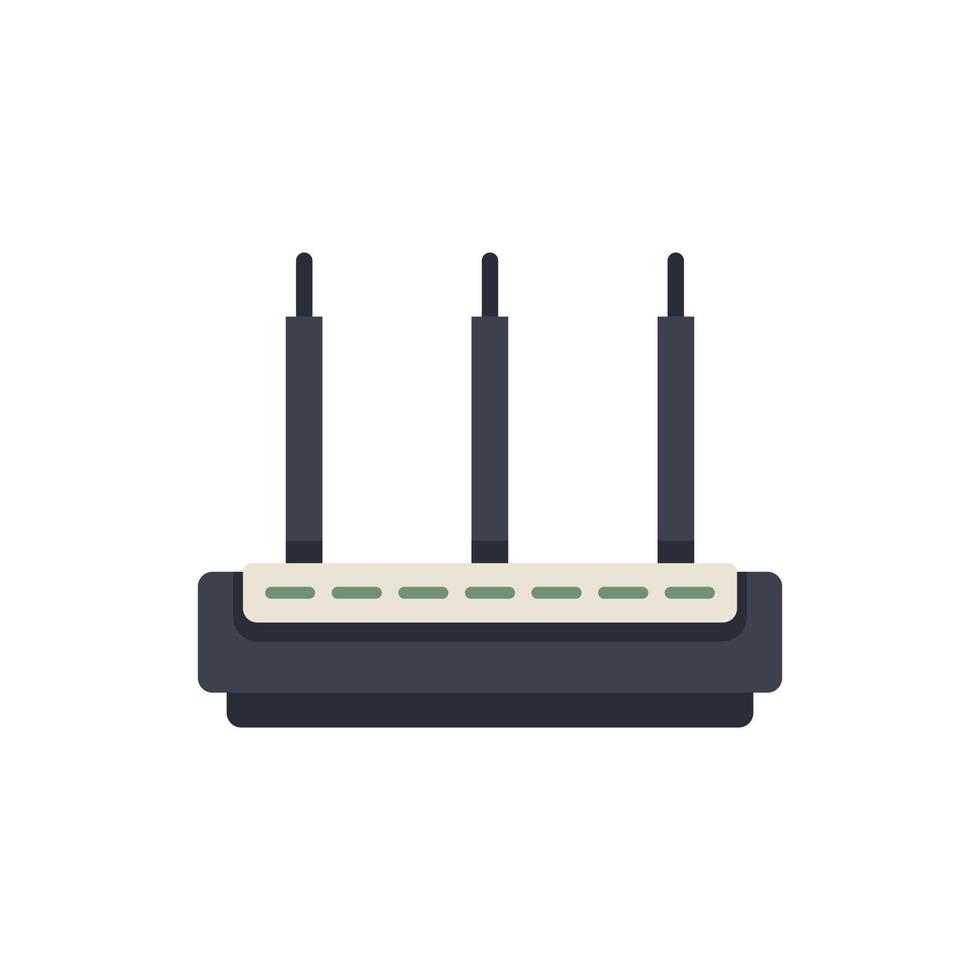 Modem icon flat vector. Wifi router vector