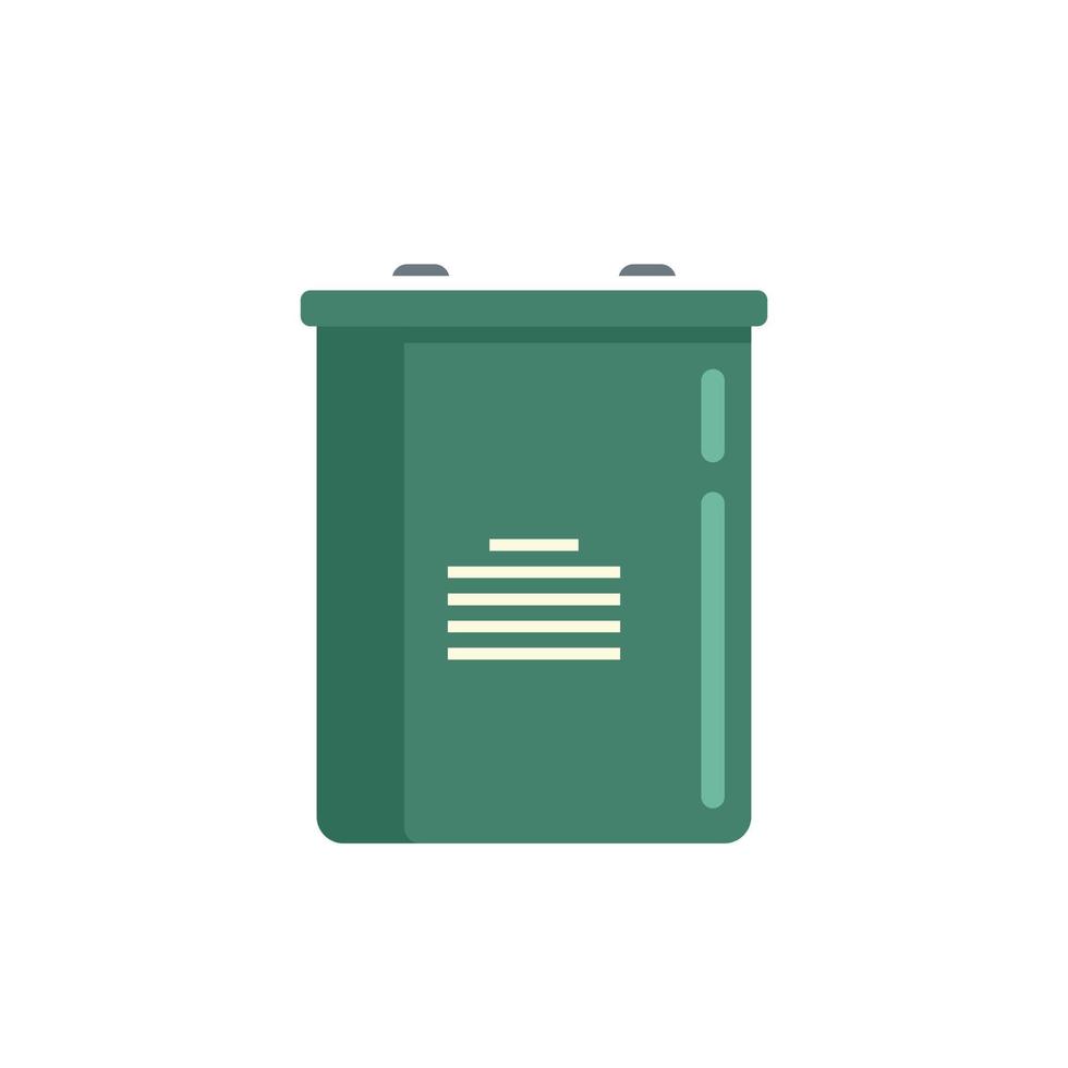 Capacitor component icon flat vector. Electric resistor vector