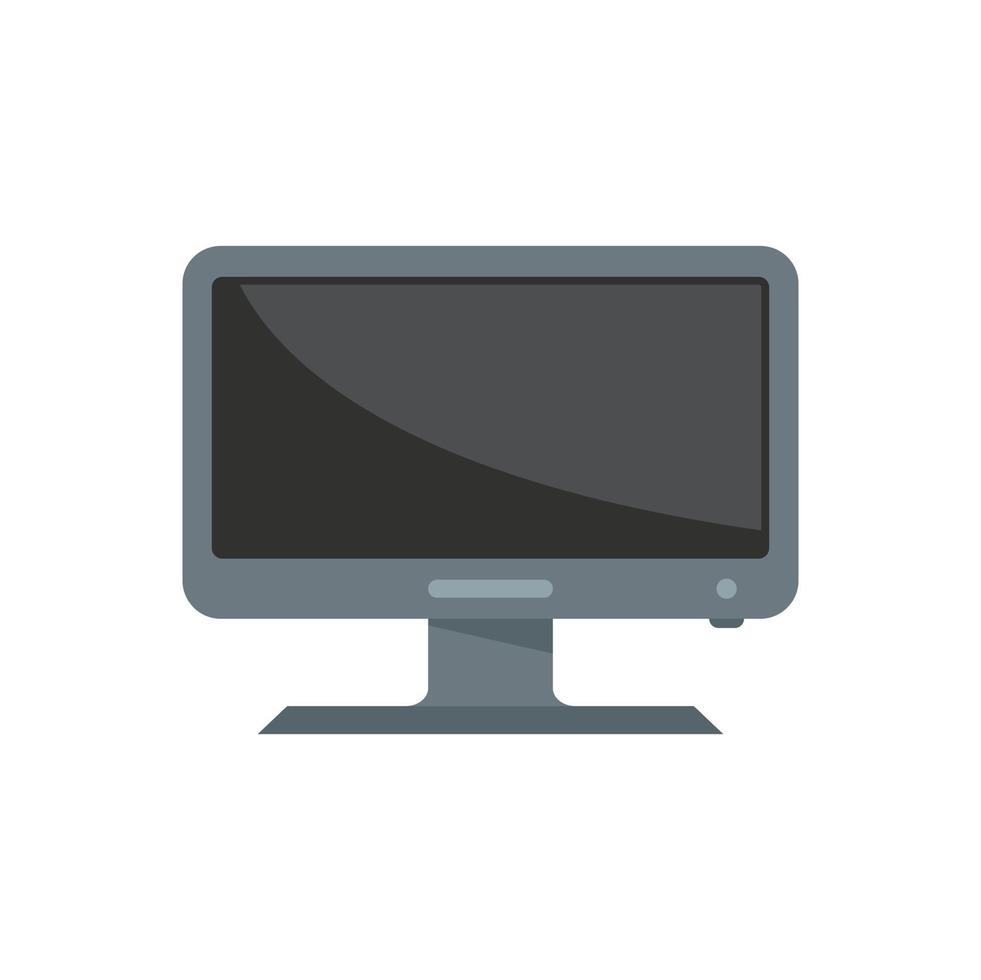 Web monitor icon flat vector. Screen computer vector