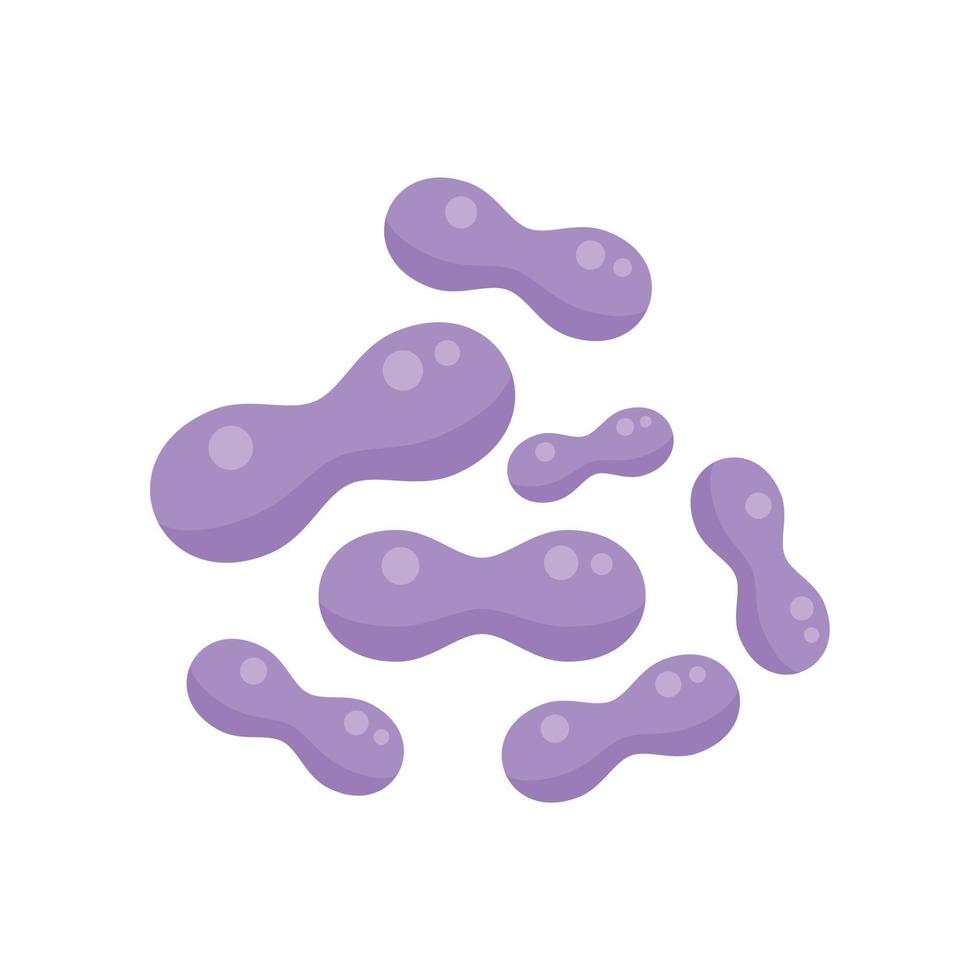Acidophilus probiotic icon flat vector. Gut bacteria vector