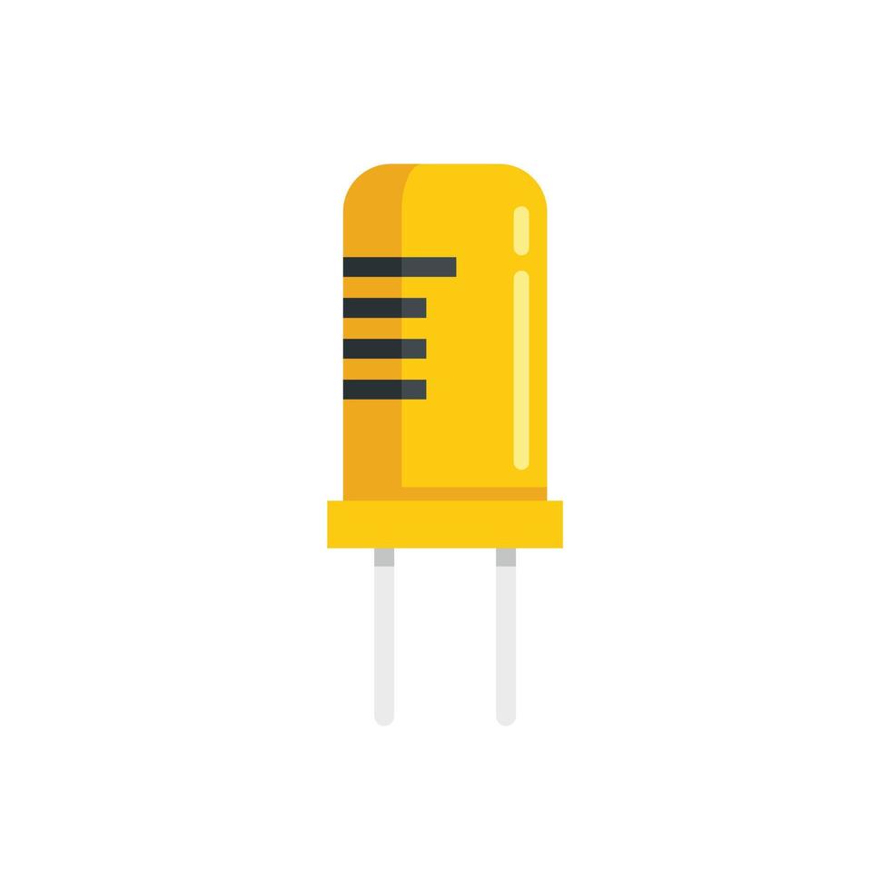 Chip capacitor icon flat vector. Diode component vector