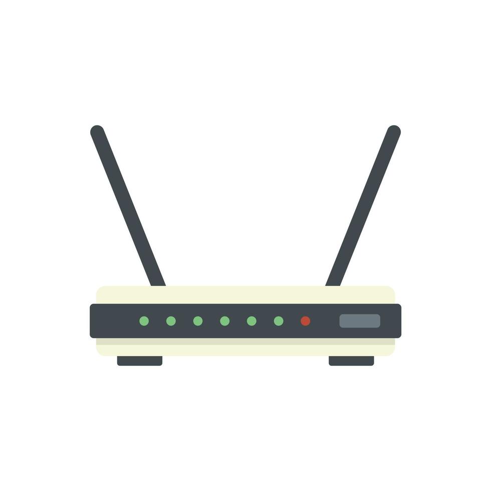 vector plano de icono de módem de antena. internet wifi