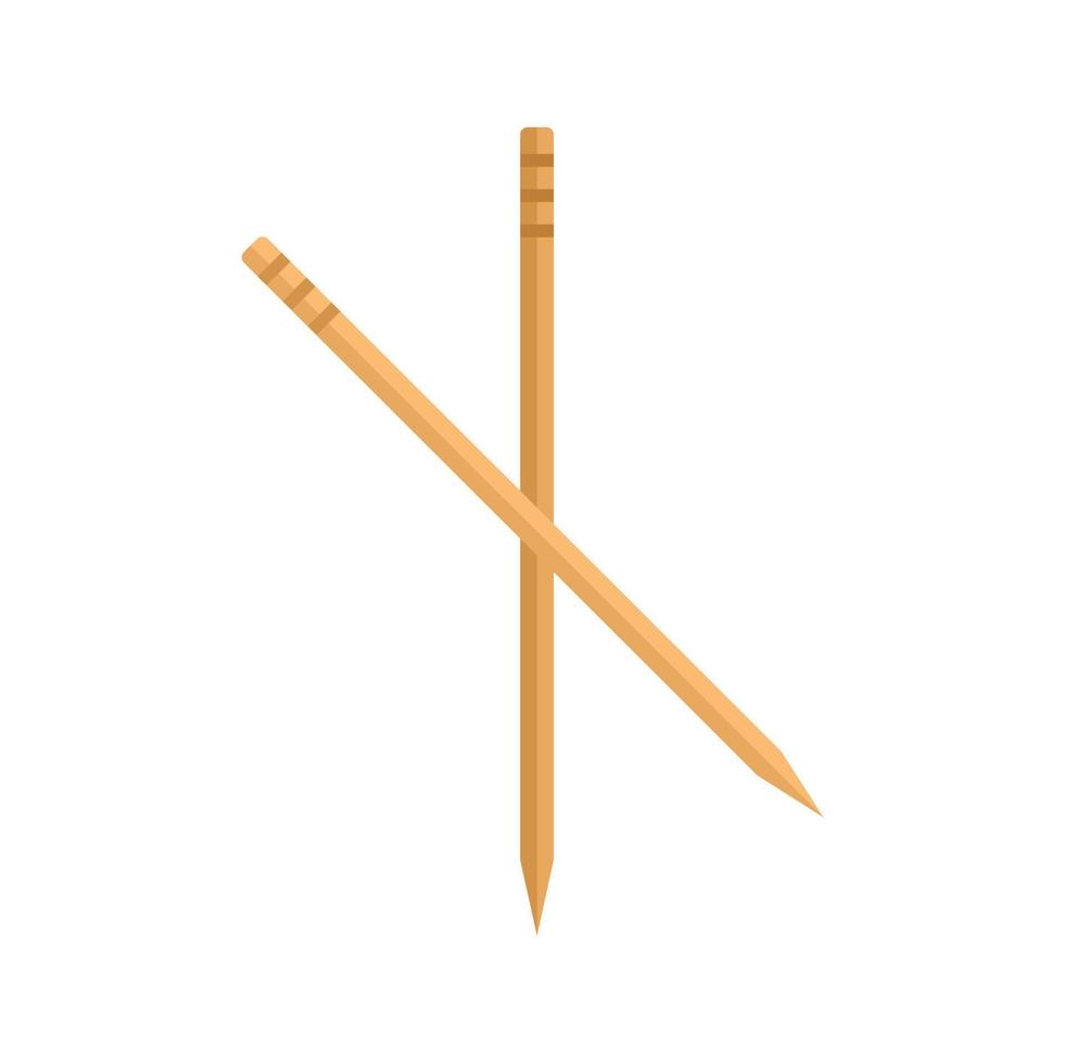 Drink toothpick icon flat vector. Tooth pick vector