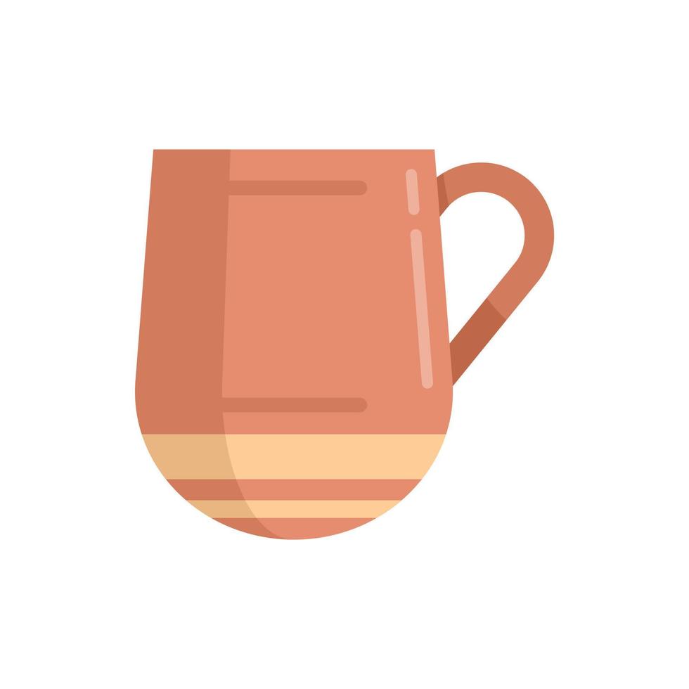 Brand mug icon flat vector. Hot cup vector