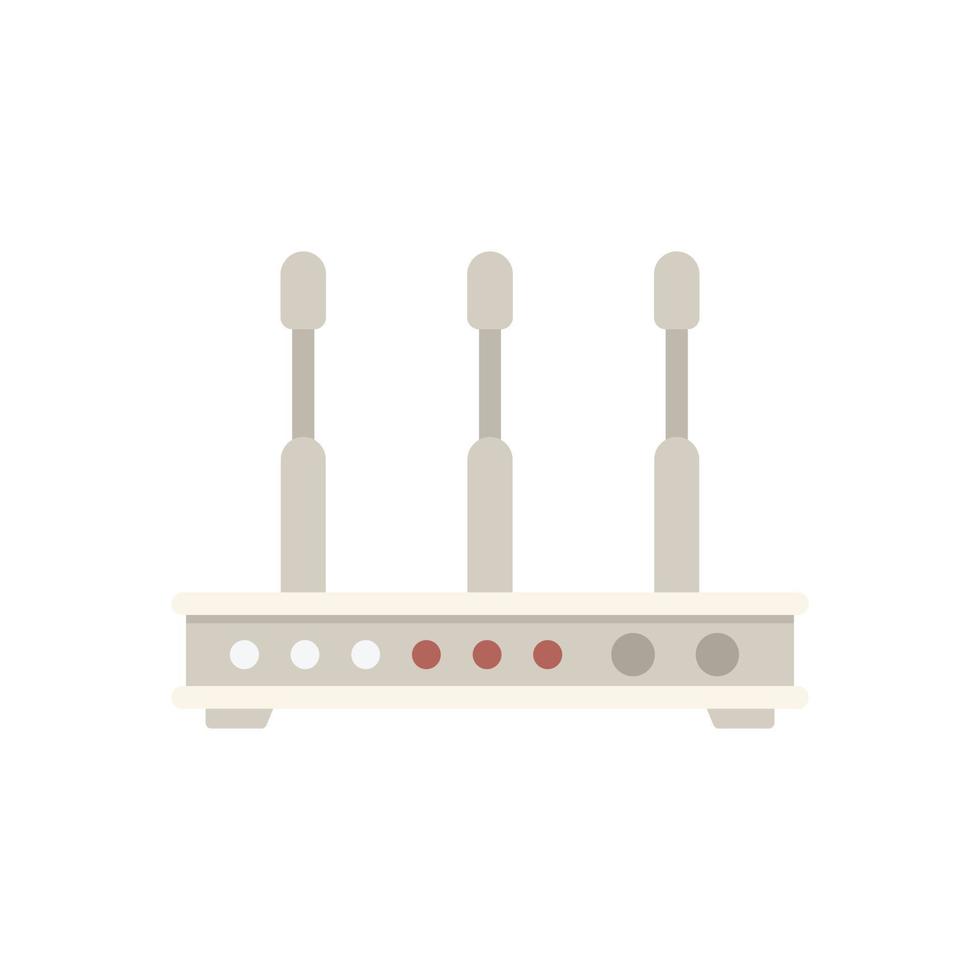 Hub modem icon flat vector. Computer wlan vector