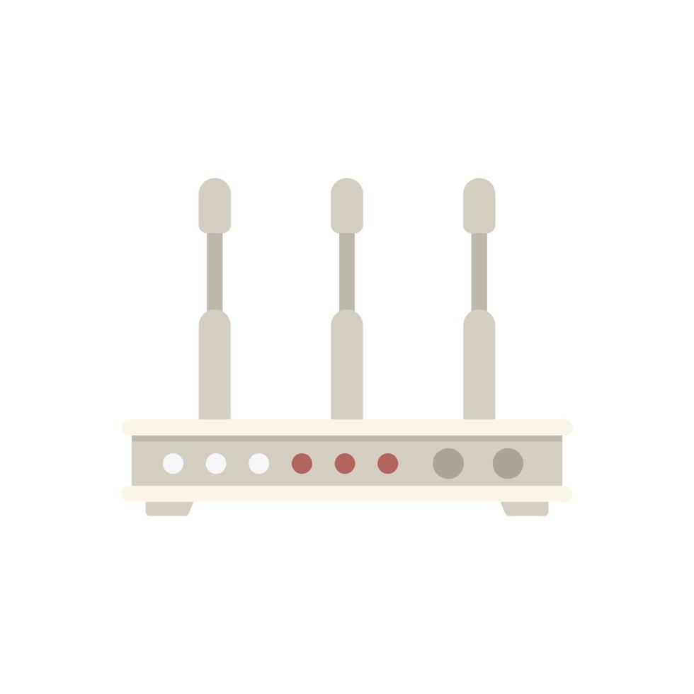 vector plano de icono de módem concentrador. wifi de la computadora