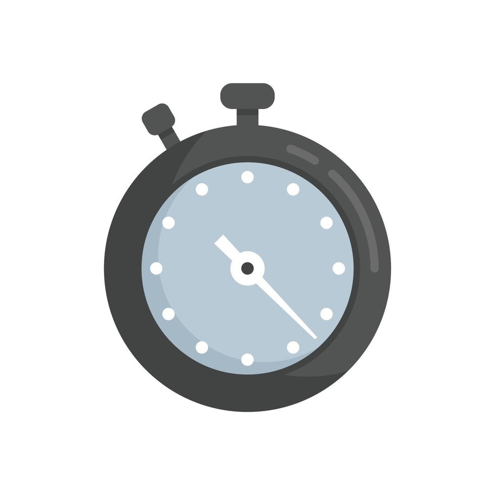 Stop watch icon flat vector. Timer clock vector