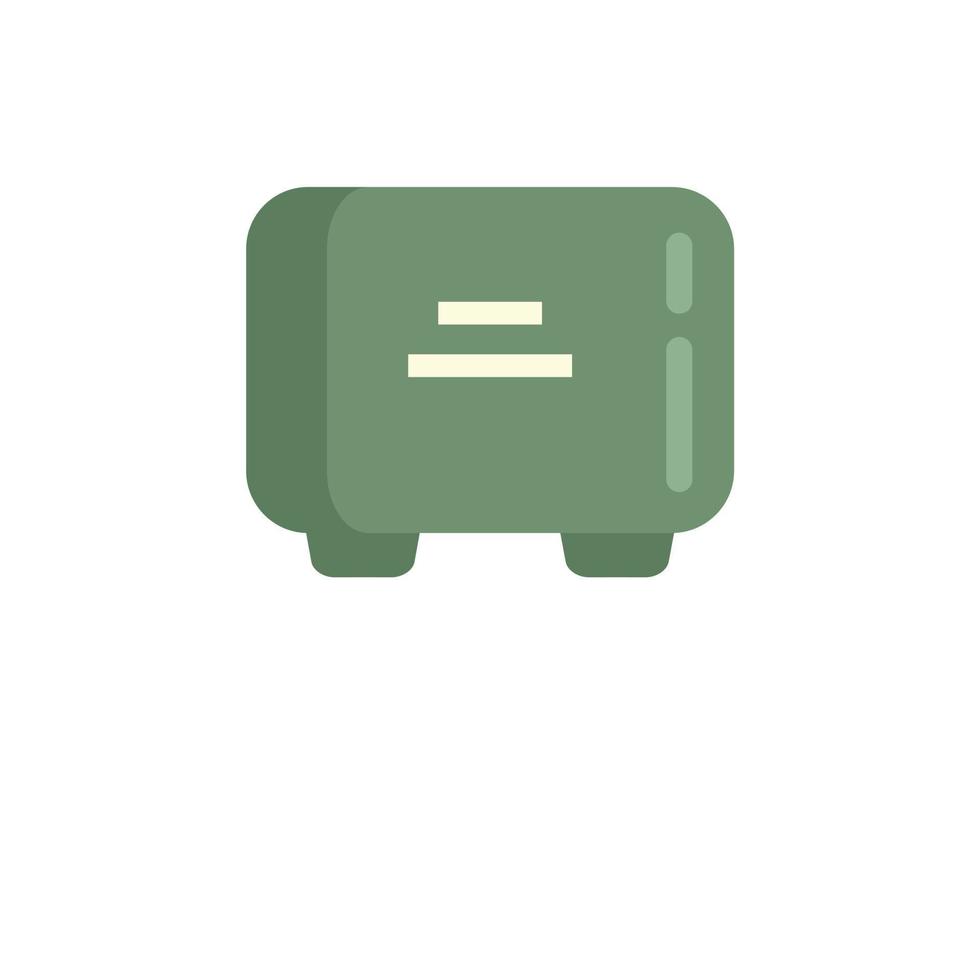 Computer capacitor icon flat vector. Component resistor vector