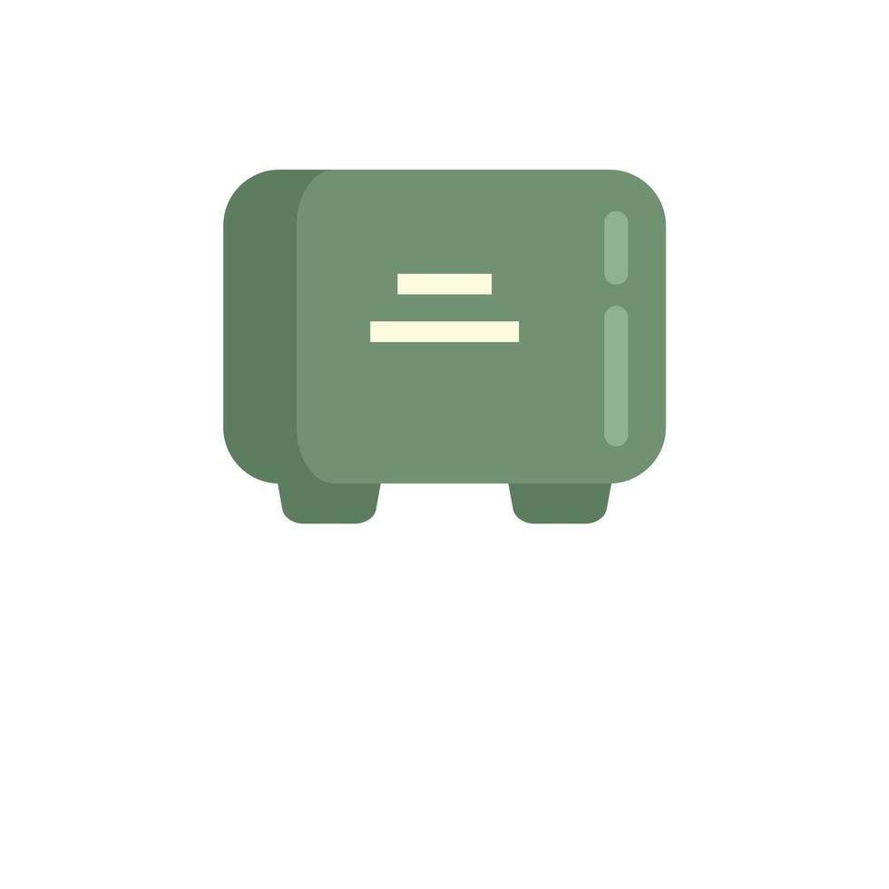 Computer capacitor icon flat vector. Component resistor vector