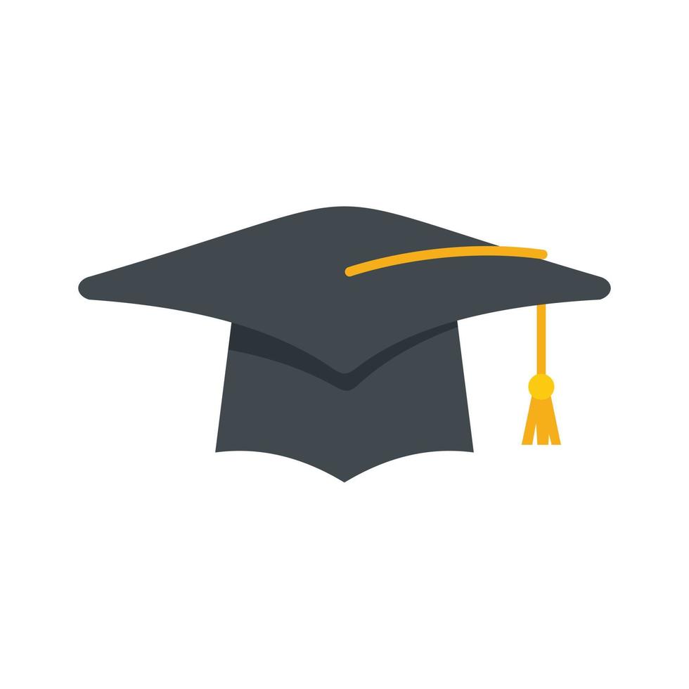 icono de sombrero de graduación de estudiante vector plano. graduado de la escuela