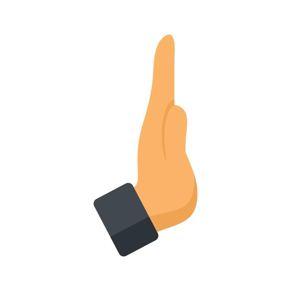 Referee stop sign icon flat vector. Arm penalty vector
