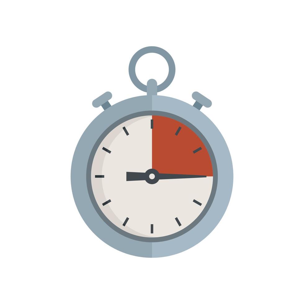 Stopwatch icon flat vector. Stop clock vector