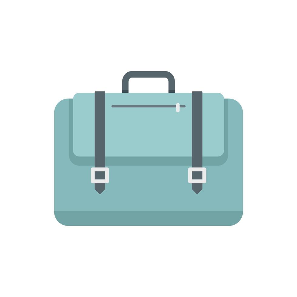 vector plano de icono de bolsa de portátil de trabajo. maleta de negocios