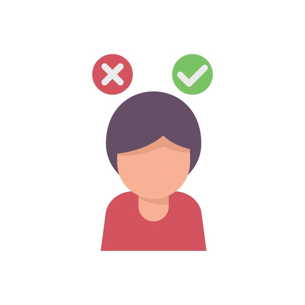 Manager comparison icon flat vector. Scale balance vector