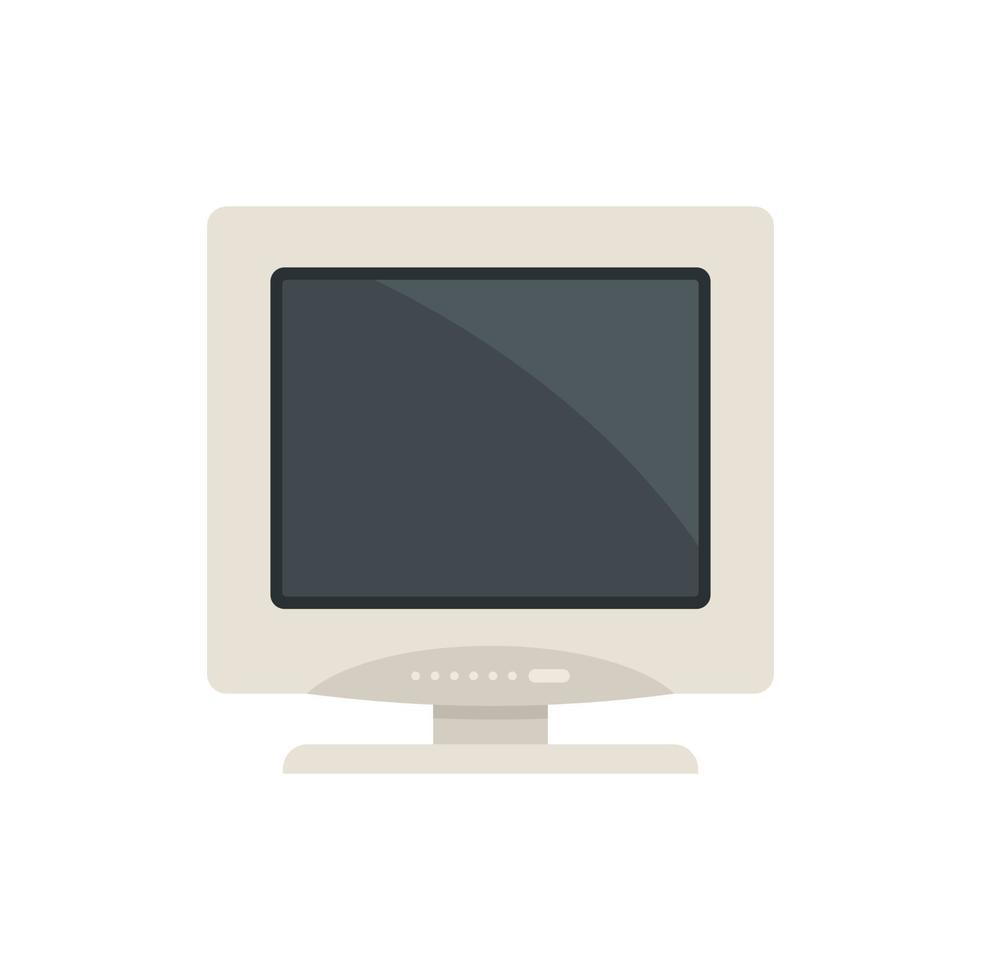 Monitor technology icon flat vector. Computer screen vector