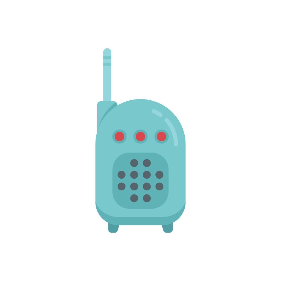 Baby monitor care icon flat vector. Radio toy vector