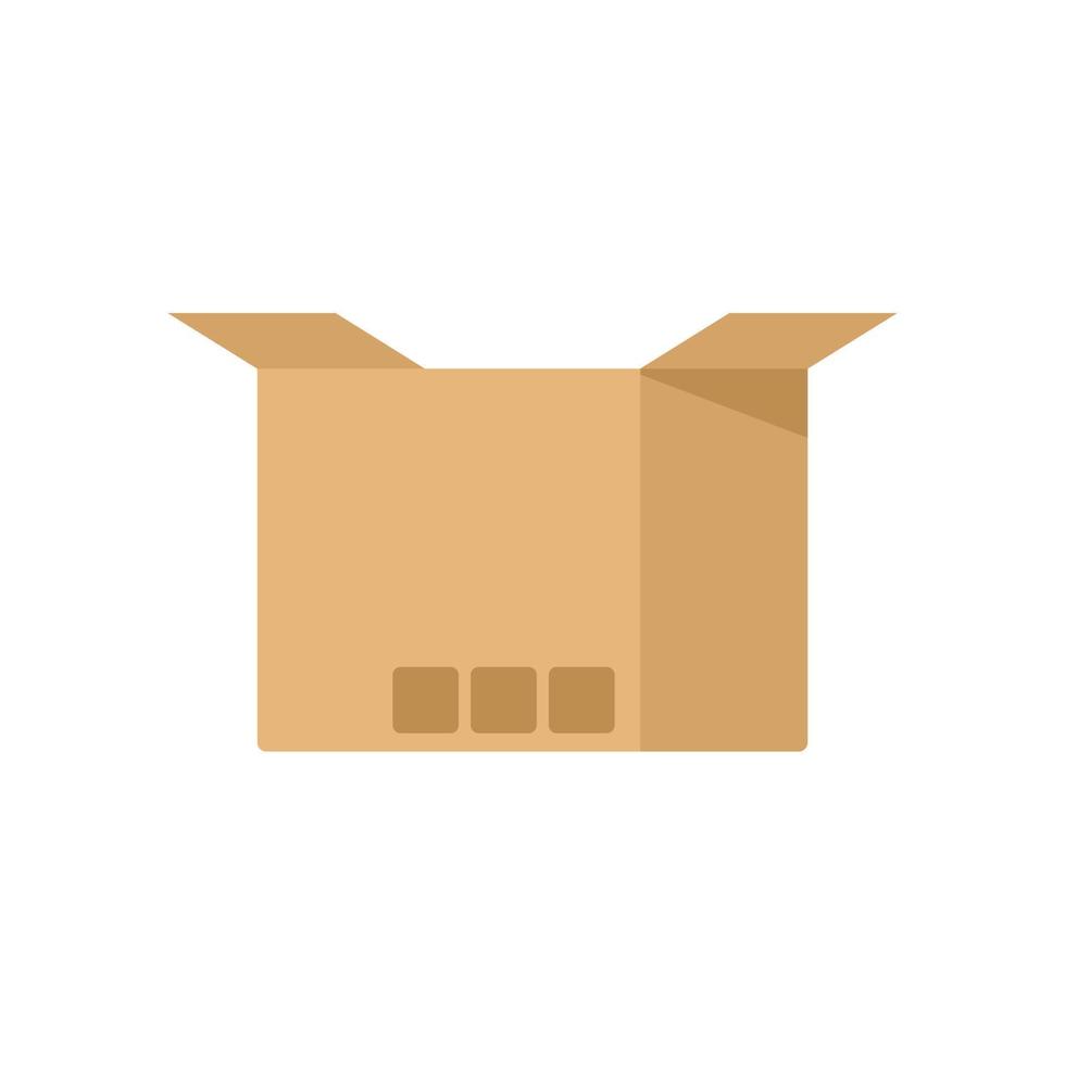 Creative box icon flat vector. Delivery package vector