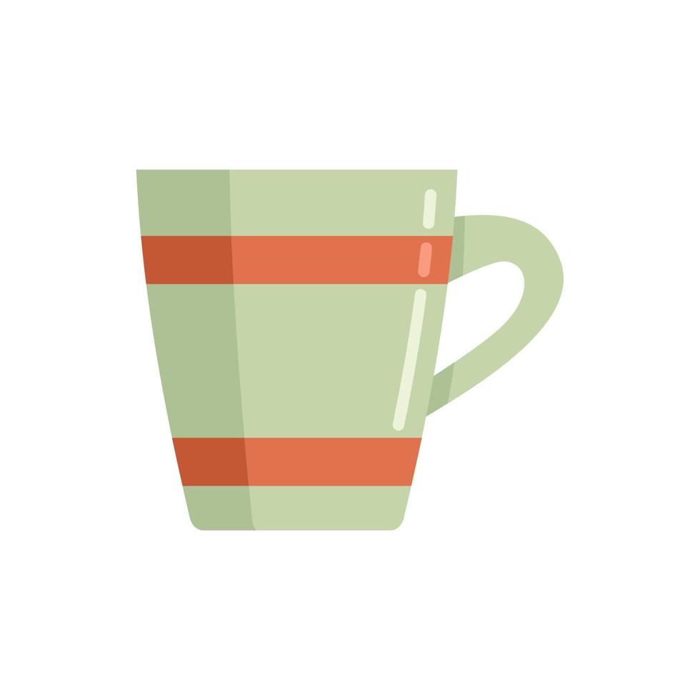 Beverage mug icon flat vector. Hot cup vector