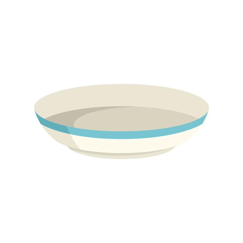 vector plano de icono de plato de comida. almuerzo