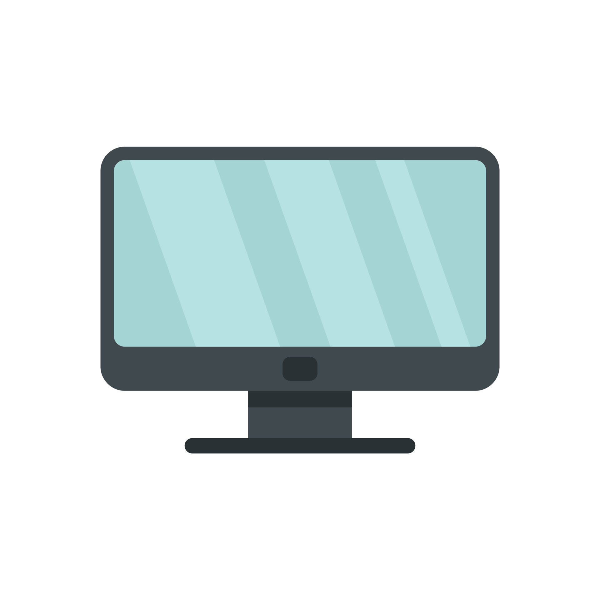 Lcd monitor icon flat vector. Computer screen 17336642 Vector Art at Vecteezy