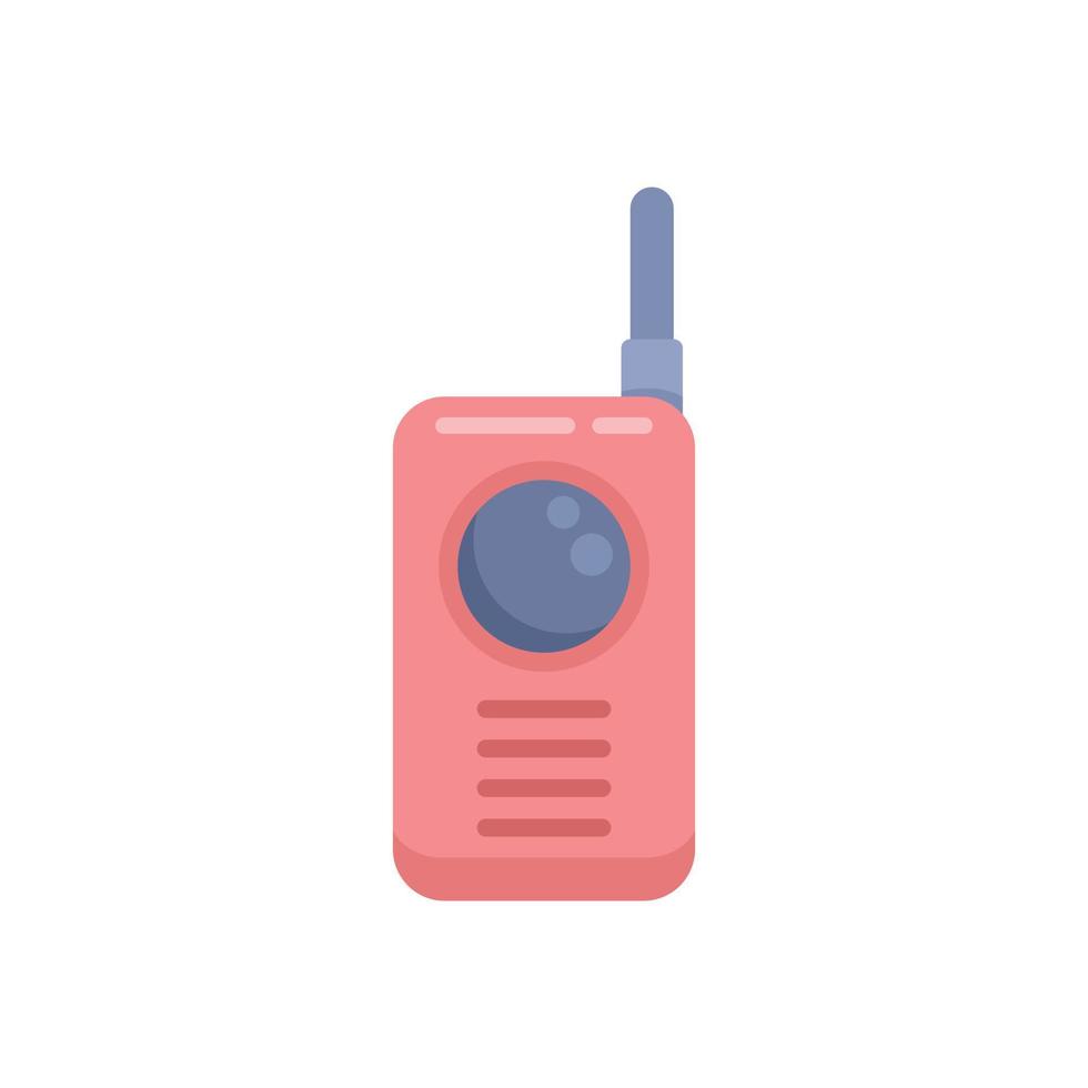 Baby monitor toy icon flat vector. Radio infant vector