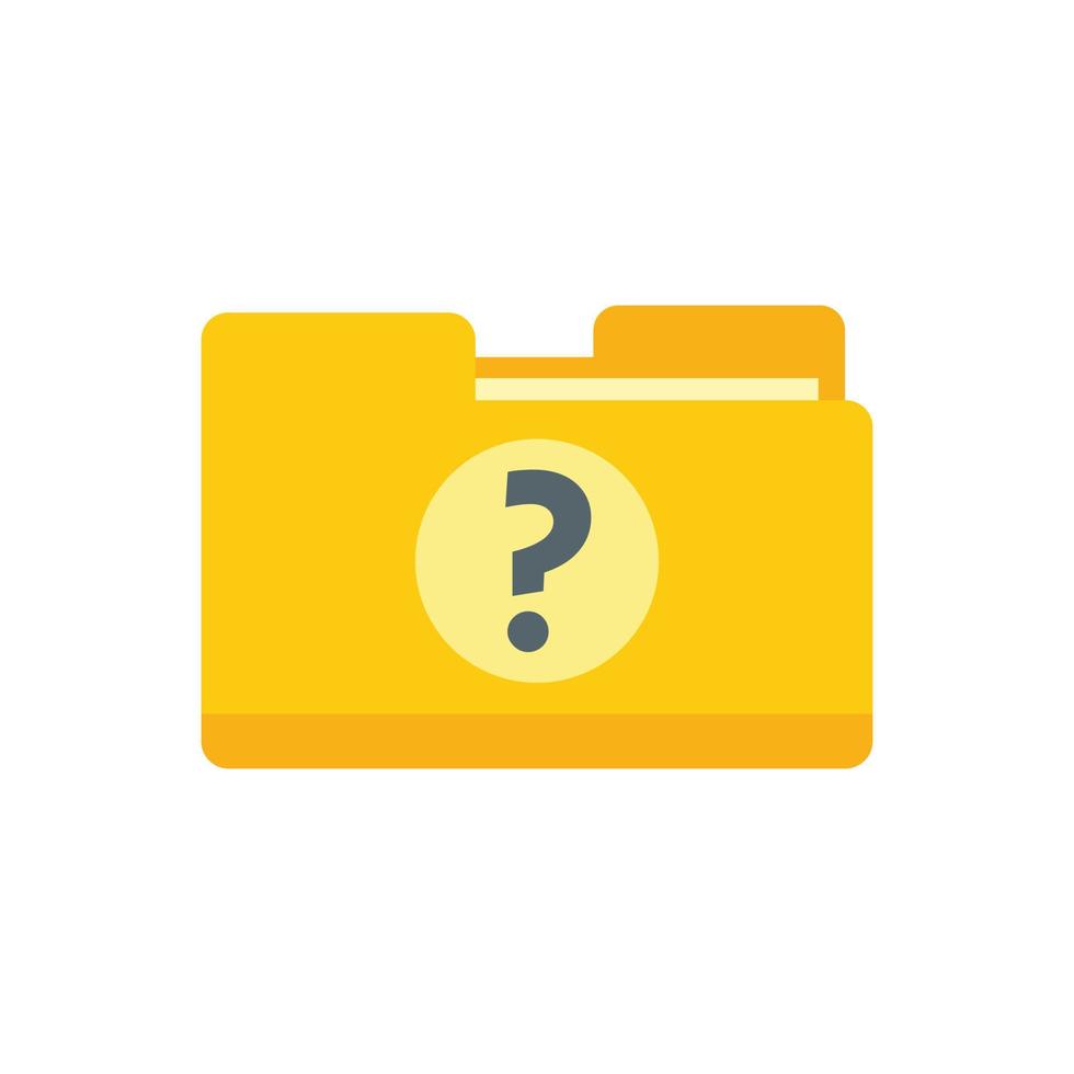Folder request icon flat vector. Document information vector
