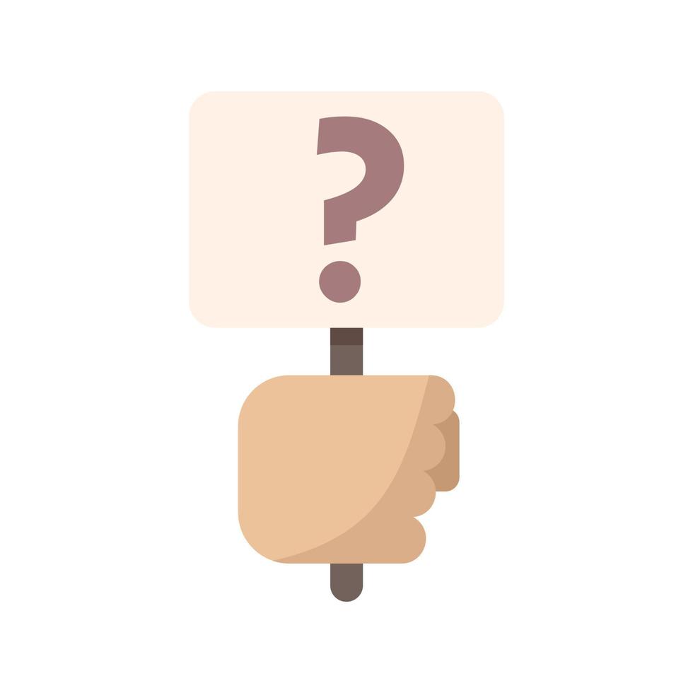 Question request icon flat vector. File screen vector