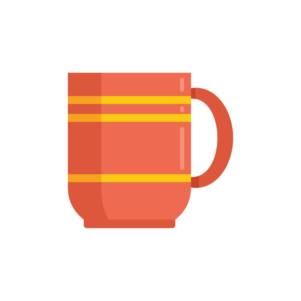 Mug object icon flat vector. Tea cup vector