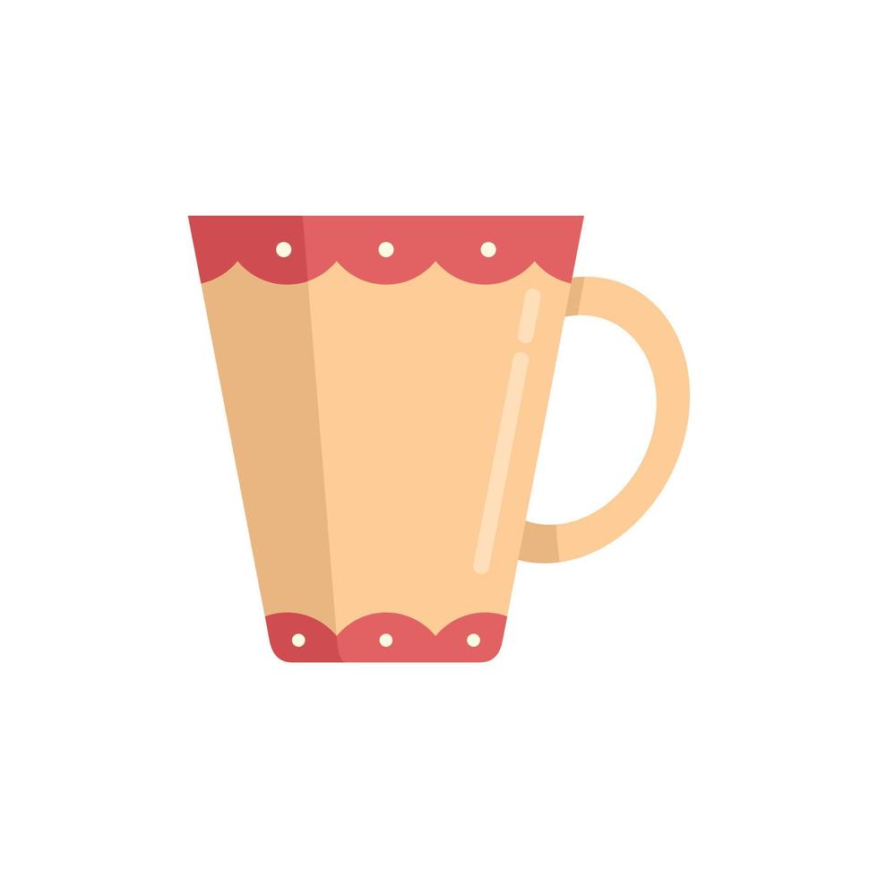 vector plano de icono de taza caliente. cerámica caliente