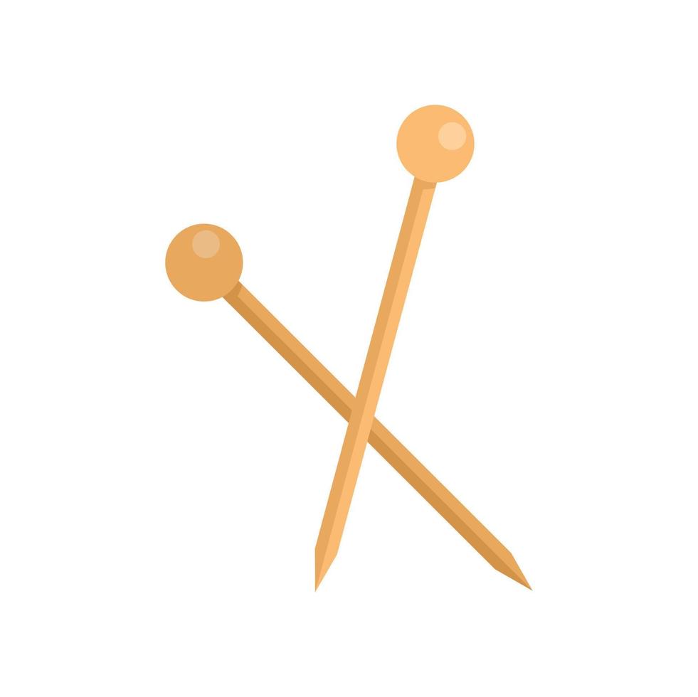 Olive toothpick icon flat vector. Tooth stick vector