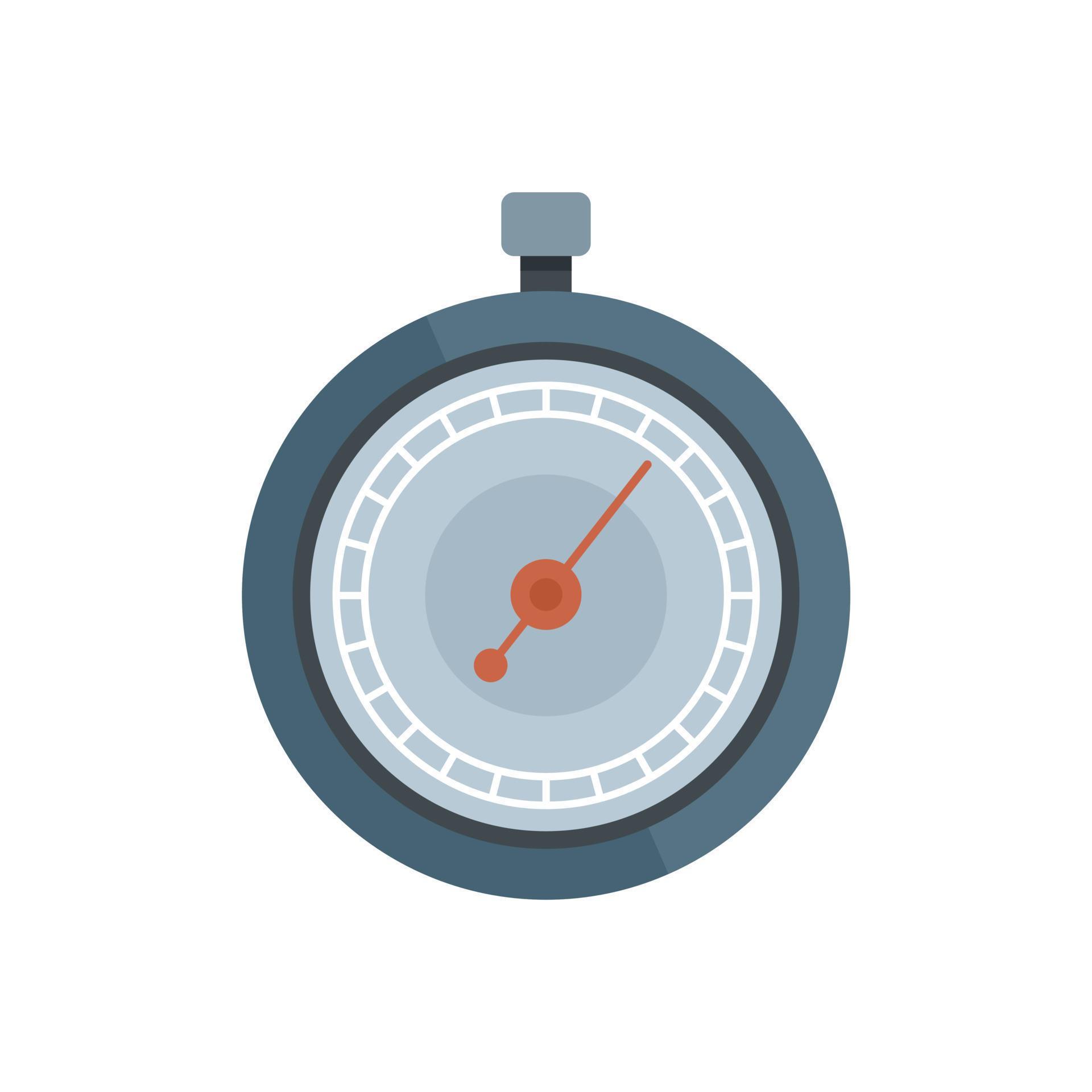 Button stopwatch icon flat vector. Stop timer 17336808 Vector Art at ...