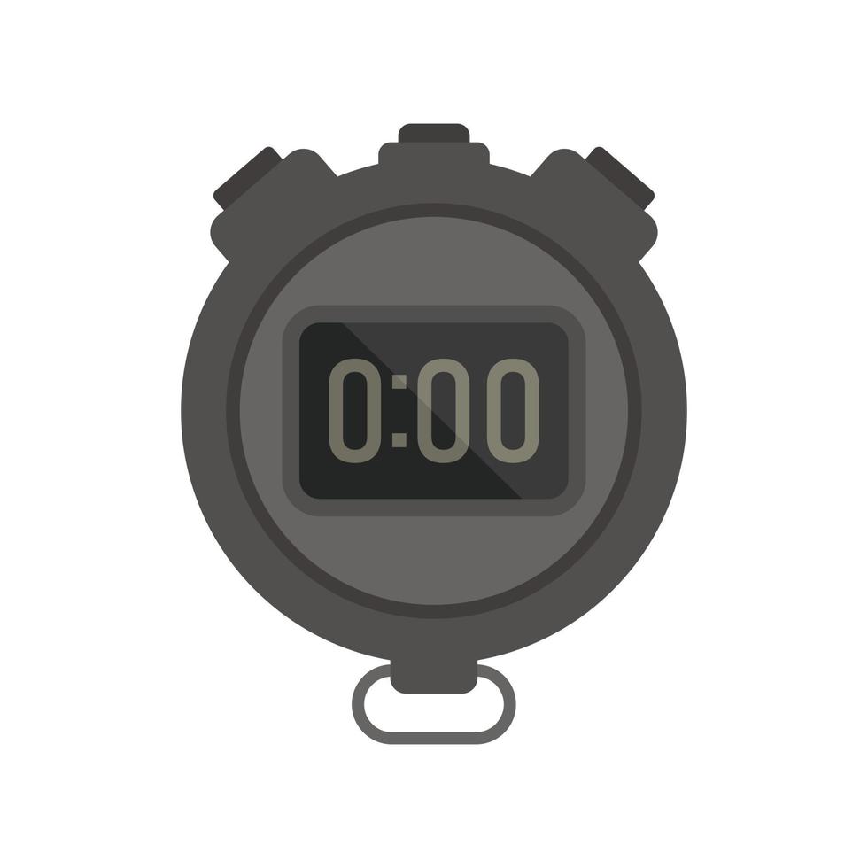 Stopwatch time icon flat vector. Timer clock vector