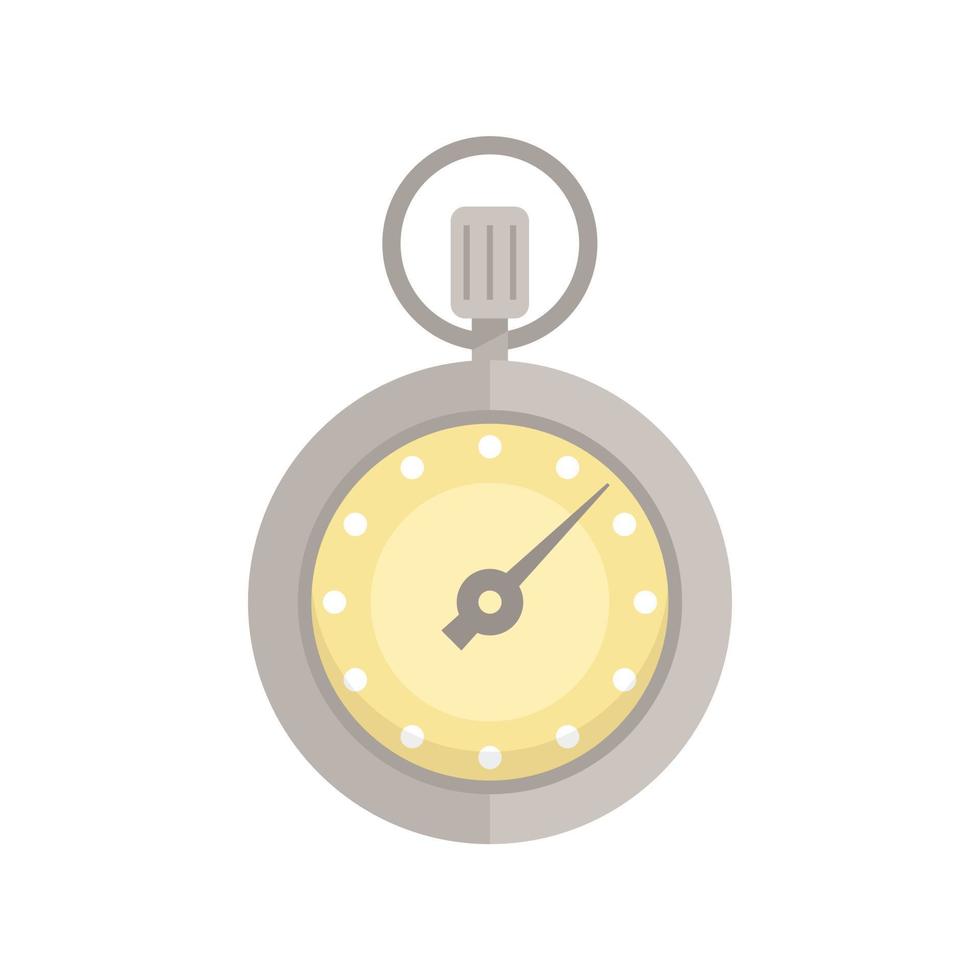 Chronometer icon flat vector. Stopwatch clock vector
