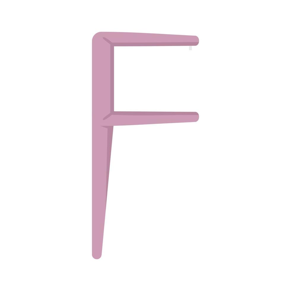 Handle toothpick icon flat vector. Tooth pick vector